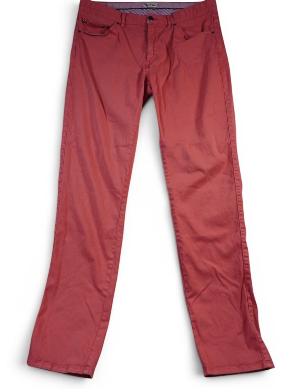 Peter Millar Pants Mens 34x32 Pink Chino 5 Pocket Casual Straight Cotton Golf